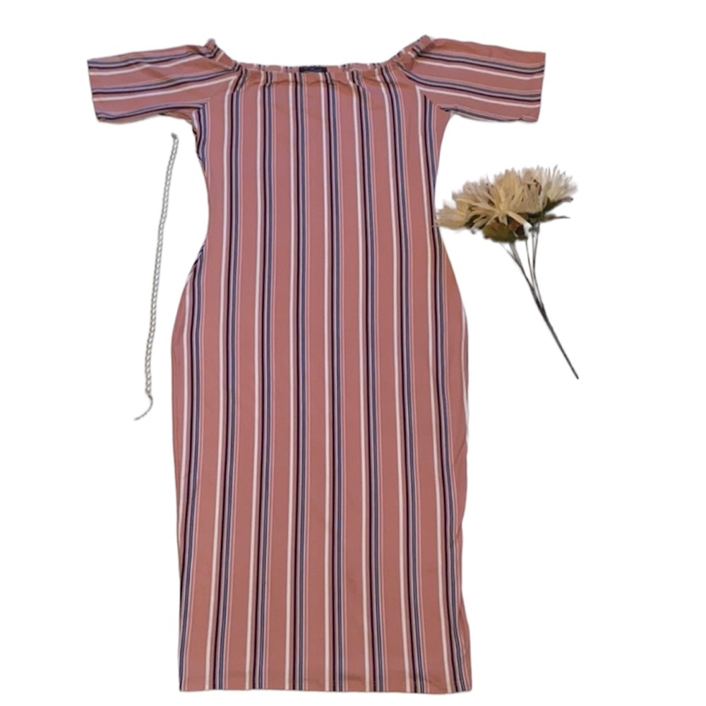 Pink striped dress